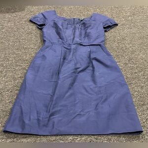 EUC! J Crew Sz 0 Women's Purple Cap Sleeve Lined Dress Gorgeous